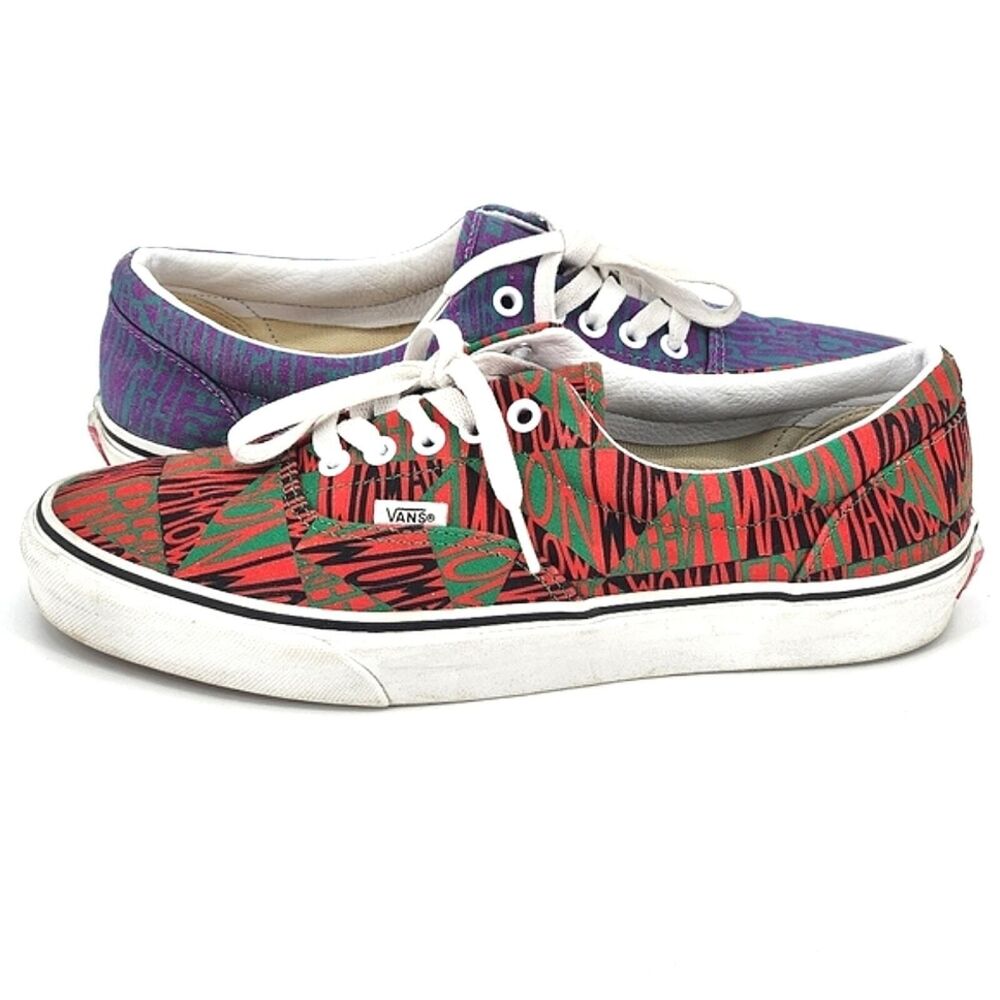 Vans MoMA x Era Faith Ringgolds Feminist Posters Sneakers Mens Size 10 Red Black
